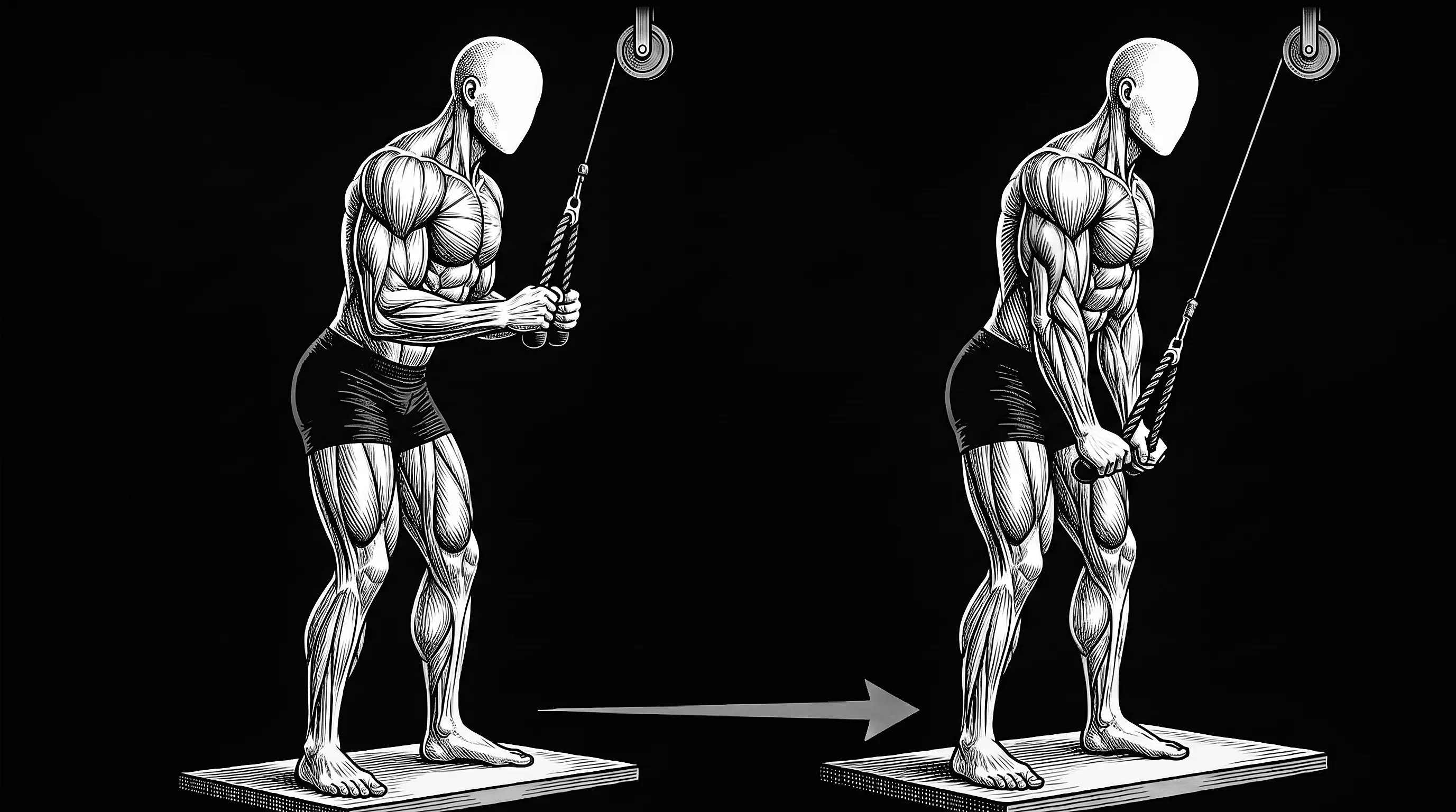 Extension Triceps Poulie Haute - Position